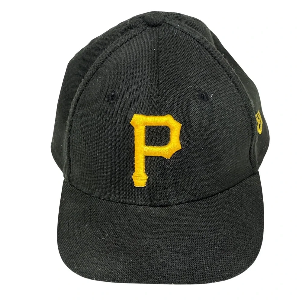 New Era Pittsburgh Pirates Hat Black MLB Baseball 39THIRTY Curved Brim‎ Youth